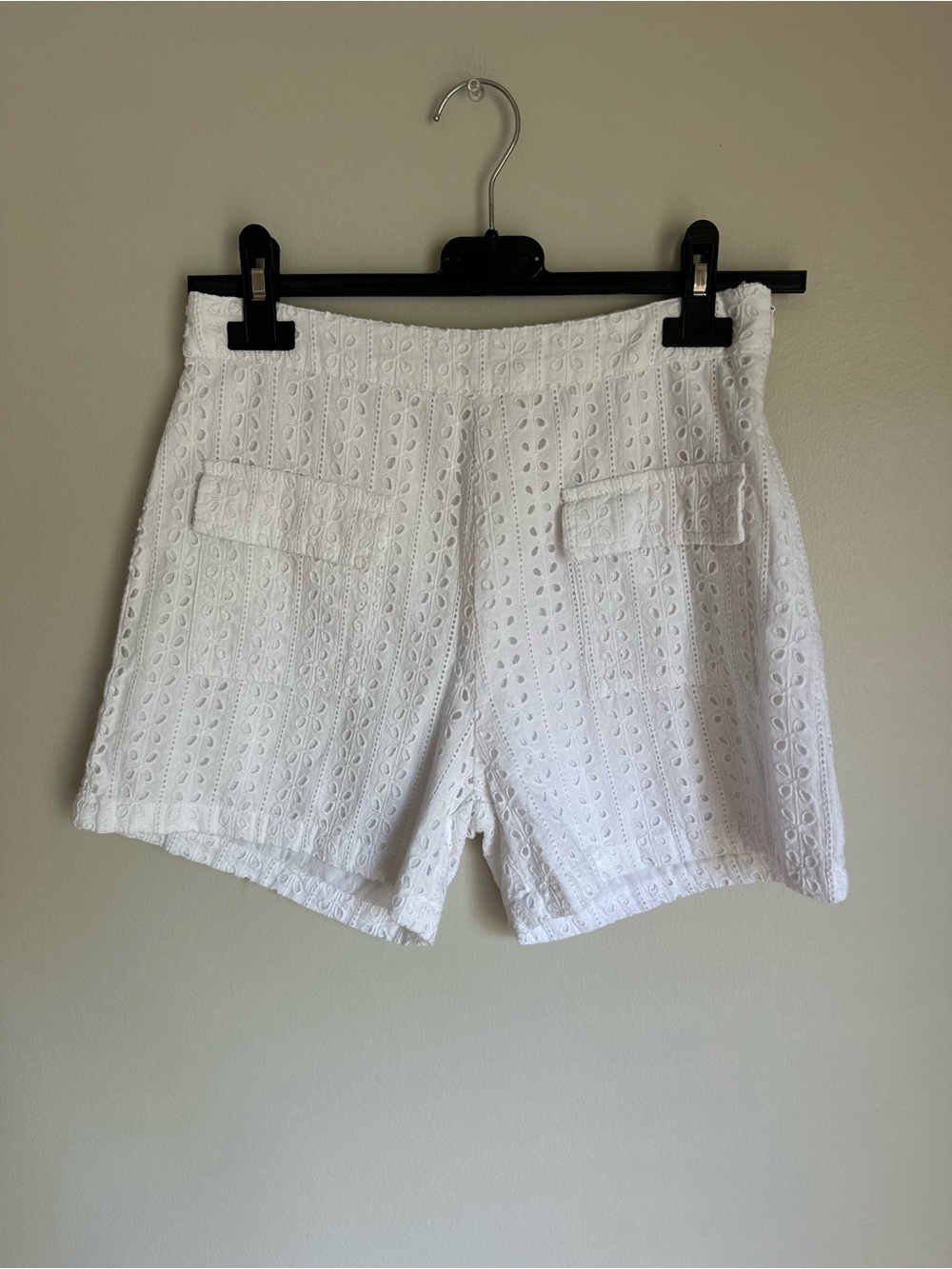 NEW Mayoral Girls White Eyelet Shorts Size 12 Style 6237 Adjustable Waist